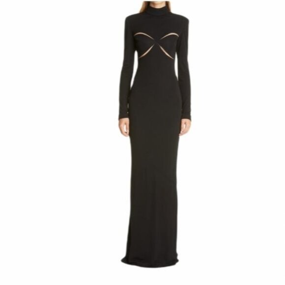 NWT CDGNY by CD Greene Chantal‎ Cutout Bodice Long Size 4 - Picture 1 of 10